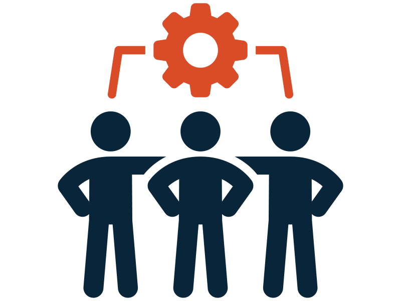 Icon of people with arms around each other